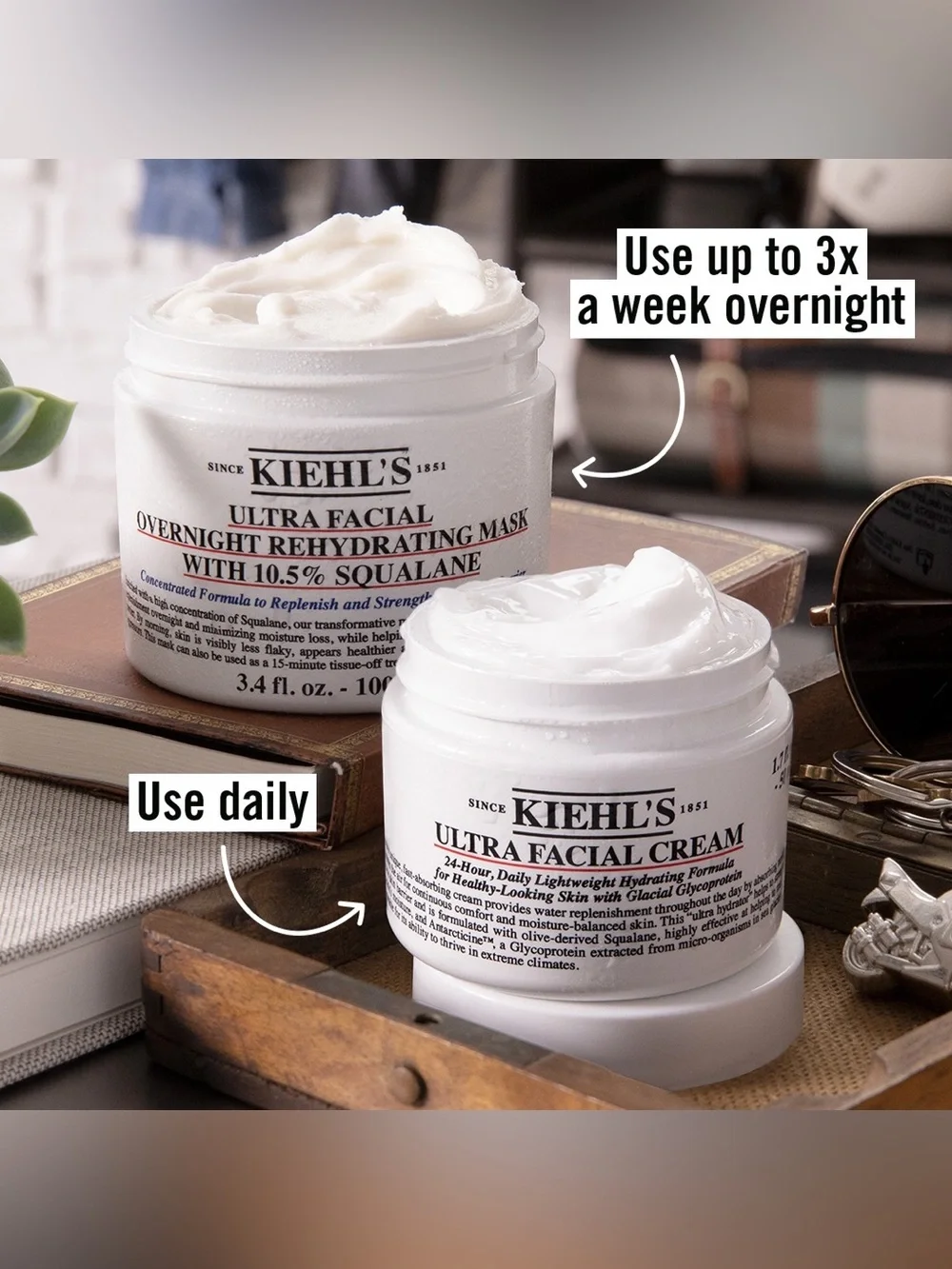 NEW Sephora Kiehl’s Ultra Facial Overnight Rehydrating Cream 10.5% Squalane acne